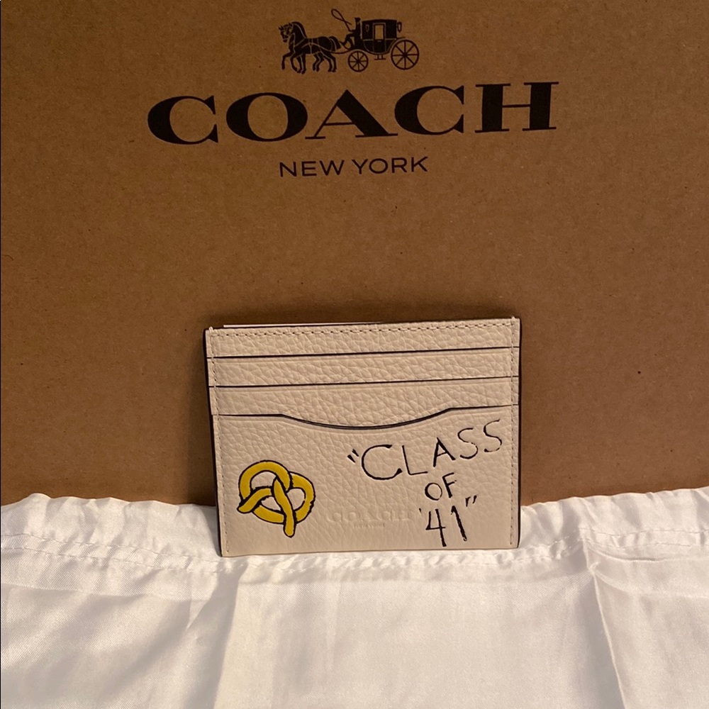 Coach White Card Holder